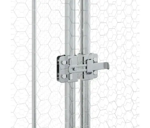 Vistu Būris, Sudrabains, 400X100X190 Cm, Cinkots Tērauds Vidaxl