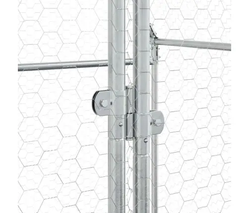 Vistu Būris, Sudrabains, 400X100X190 Cm, Cinkots Tērauds Vidaxl