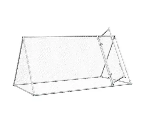 Vistu Būris, Sudrabains, 200X105X91 Cm, Cinkots Tērauds Vidaxl