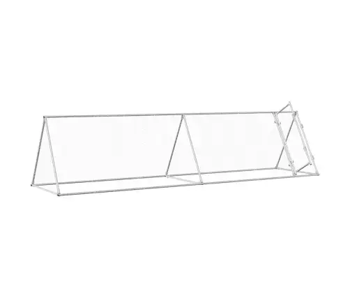 Vistu Būris, Sudrabains, 400X105X91 Cm, Cinkots Tērauds Vidaxl