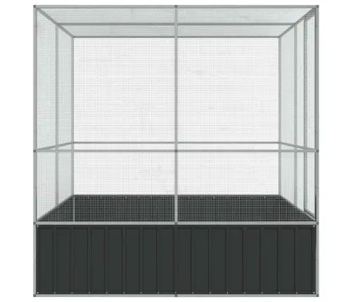 Linnumaja, Hõbedane, 211 X 207 X 212 cm Teras