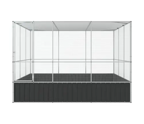 Paukštidė, Sidabrinės Spalvos, 311X307X212cm Plienas