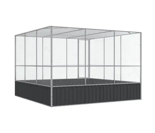 Paukštidė, Sidabrinės Spalvos, 311X307X212cm Plienas