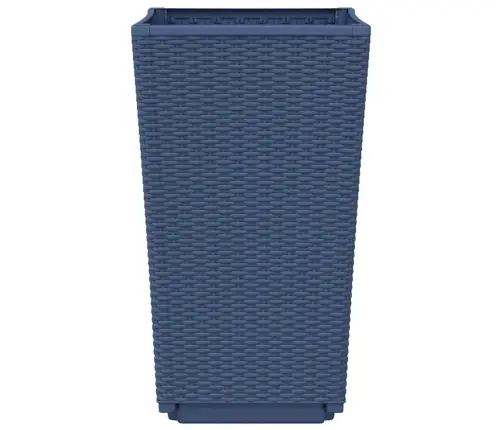 Dārza Puķu Kastes, 2 Gab., Zili Pelēkas, 32,5X32,5X57 Cm, Pp Vidaxl