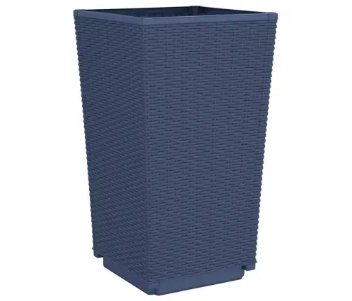 Dārza Puķu Kastes, 2 Gab., Zili Pelēkas, 32,5X32,5X57 Cm, Pp Vidaxl