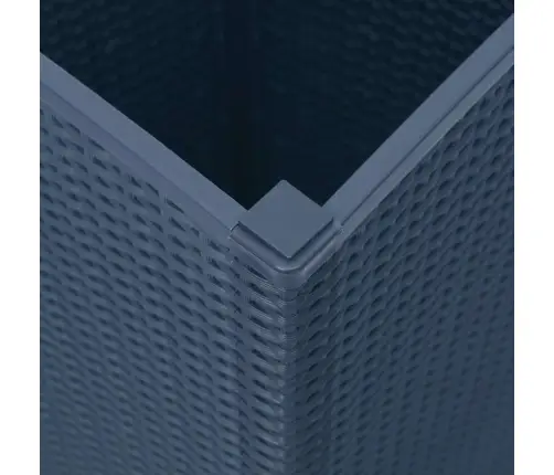 Dārza Puķu Kastes, 2 Gab., Zili Pelēkas, 32,5X32,5X57 Cm, Pp Vidaxl