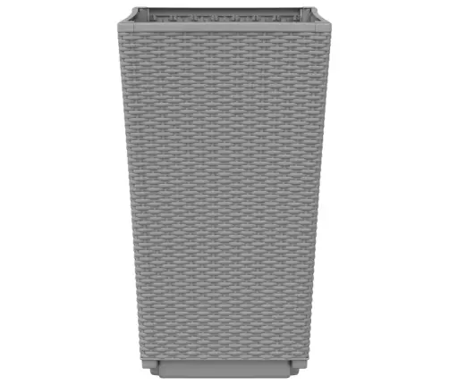 Dārza Puķu Kastes, 2 Gab., Gaiši Pelēkas, 32,5X32,5X57 Cm, Pp Vidaxl