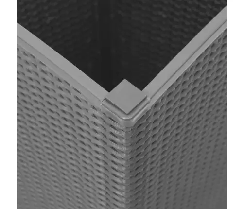 Dārza Puķu Kastes, 2 Gab., Gaiši Pelēkas, 32,5X32,5X57 Cm, Pp Vidaxl