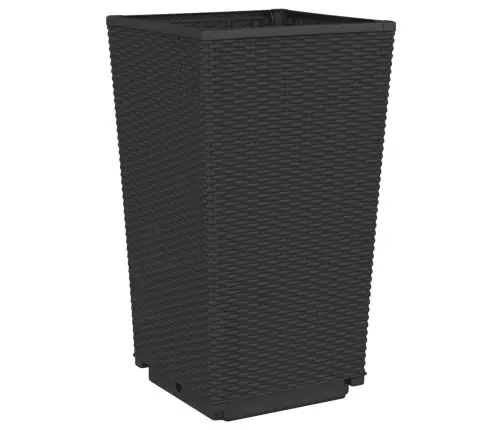 Dārza Puķu Kastes, 2 Gab., Melnas, 32,5X32,5X57 Cm, Pp Vidaxl