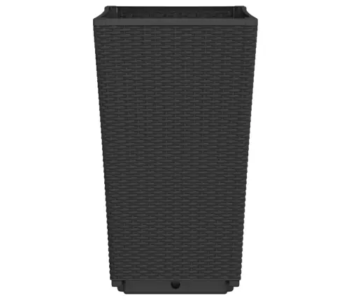Dārza Puķu Kastes, 2 Gab., Melnas, 32,5X32,5X57 Cm, Pp Vidaxl