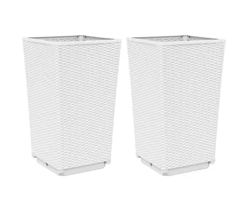 Aia Taimekastid 2 Tk, Valge, 32,5 X 32,5 X 57 cm Pp
