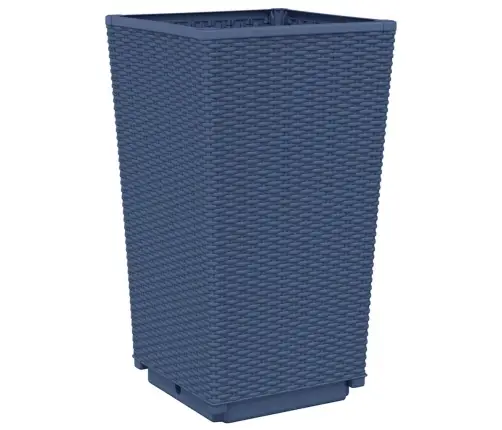 Dārza Puķu Kastes, 4 Gab., Zili Pelēkas, 32,5X32,5X57 Cm, Pp Vidaxl