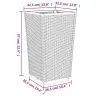 Dārza Puķu Kastes, 4 Gab., Zili Pelēkas, 32,5X32,5X57 Cm, Pp Vidaxl