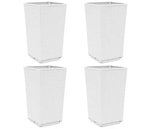 Aia Taimekastid 4 Tk, Valge, 32,5 X 32,5 X 57 cm Pp