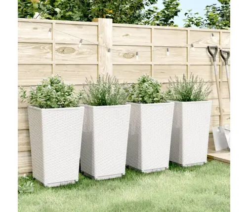 Aia Taimekastid 4 Tk, Valge, 32,5 X 32,5 X 57 cm Pp