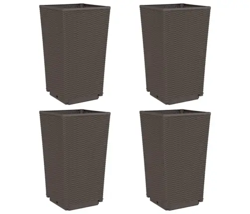 Aia Taimekastid 4 Tk, Pruun, 32,5 X 32,5 X 57 cm Pp