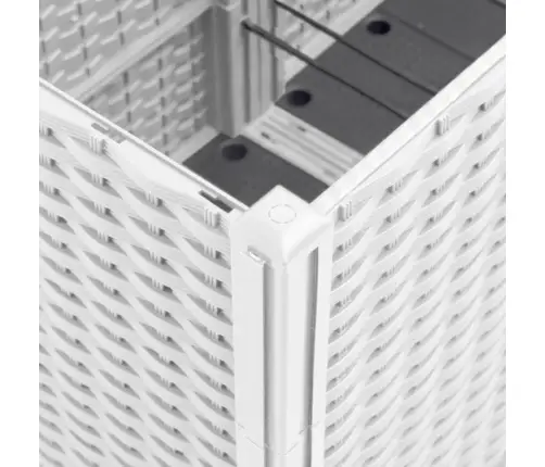 Dārza Puķu Kaste, Balta, 160X40X53 Cm, Pp Vidaxl