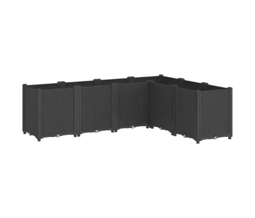 Dārza Puķu Kaste, Melna, 160X120X53 Cm, Pp Vidaxl