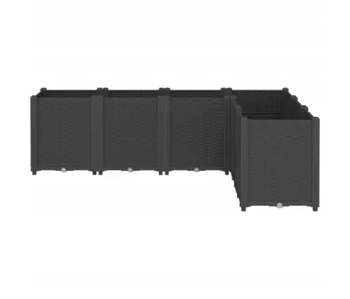 Dārza Puķu Kaste, Melna, 160X120X53 Cm, Pp Vidaxl