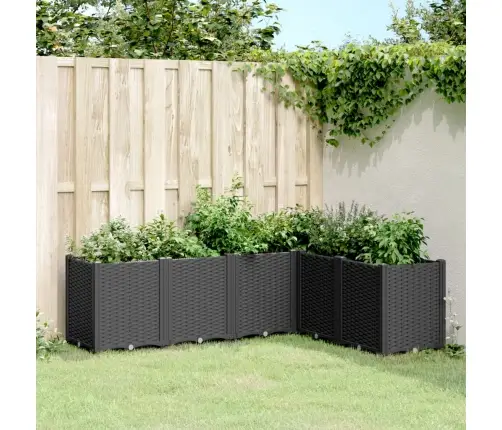 Dārza Puķu Kaste, Melna, 160X120X53 Cm, Pp Vidaxl