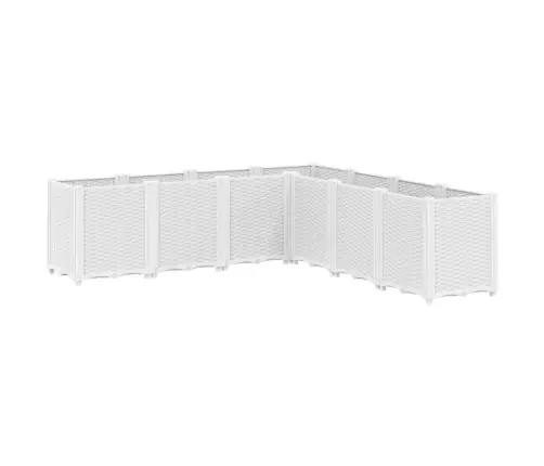 Dārza Puķu Kaste, Balta, 160X160X53 Cm, Pp Vidaxl