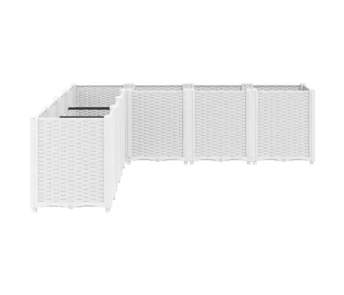 Dārza Puķu Kaste, Balta, 160X160X53 Cm, Pp Vidaxl