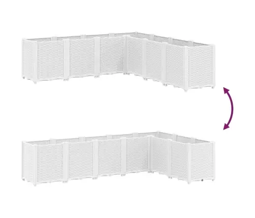 Dārza Puķu Kaste, Balta, 160X160X53 Cm, Pp Vidaxl