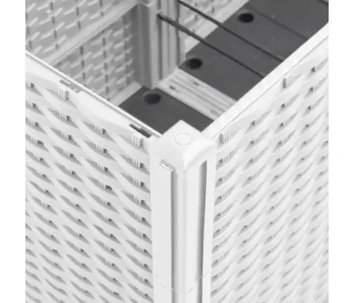 Dārza Puķu Kaste, Balta, 160X160X53 Cm, Pp Vidaxl