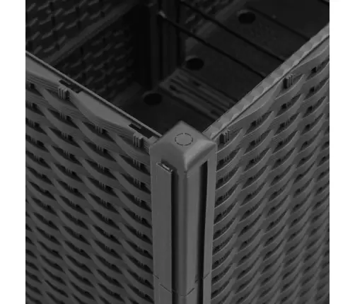 Sodo Lovelis Su Treliažu, Juodos Spalvos, 160X40X140cm Pp