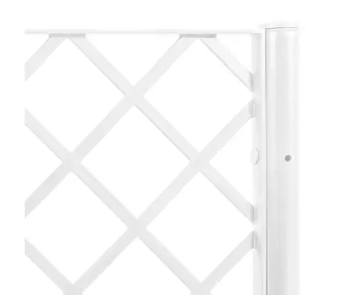 Dārza Puķu Kaste Ar Špaleru, Balta, 160X120X140 Cm, Pp Vidaxl