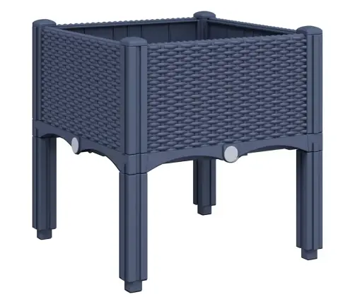 Jalgadega Taimekast, Sinine Hall, 40 X 40 X 42 cm Pp