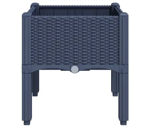 Jalgadega Taimekast, Sinine Hall, 40 X 40 X 42 cm Pp