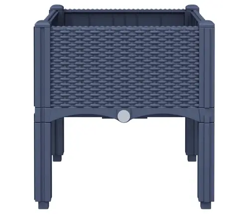 Jalgadega Taimekast, Sinine Hall, 40 X 40 X 42 cm Pp