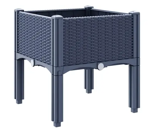 Jalgadega Taimekast, Sinine Hall, 40 X 40 X 42 cm Pp