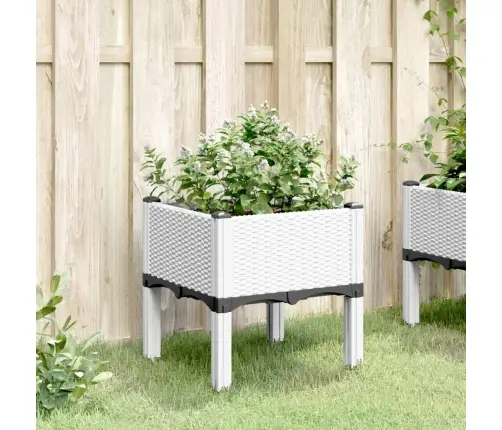 Jalgadega Taimekast, Valge, 40 X 40 X 42 cm Pp