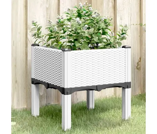 Jalgadega Taimekast, Valge, 40 X 40 X 42 cm Pp