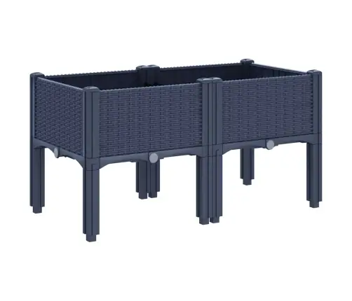 Dārza Puķu Kaste Ar Kājām, Zili Pelēka, 80X40X42 Cm, Pp Vidaxl