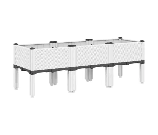 Sodo Lovelis Su Kojomis, Baltos Spalvos, 120X40X42cm Pp