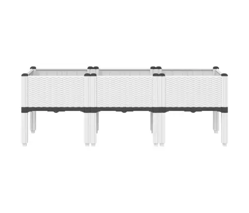 Sodo Lovelis Su Kojomis, Baltos Spalvos, 120X40X42cm Pp