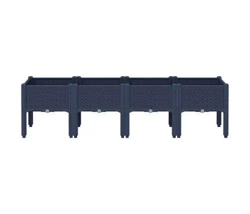 Jalgadega Taimekast, Sinine Hall, 160 X 40 X 42 cm Pp