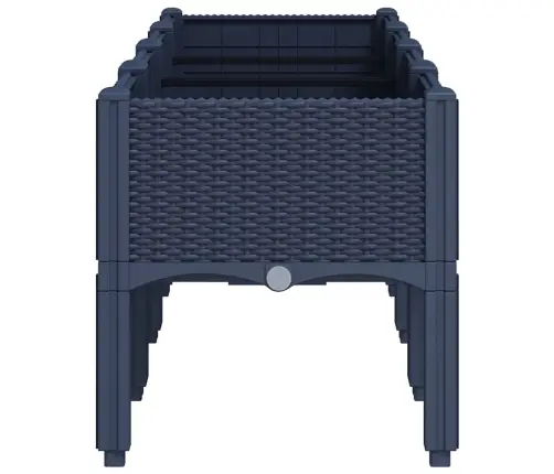 Jalgadega Taimekast, Sinine Hall, 160 X 40 X 42 cm Pp