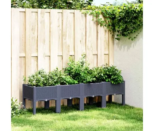 Jalgadega Taimekast, Sinine Hall, 160 X 40 X 42 cm Pp