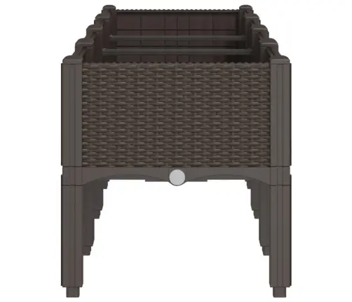 Dārza Puķu Kaste Ar Kājām, Brūna, 160X40X42 Cm, Pp Vidaxl