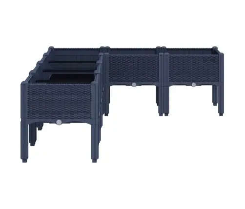 Jalgadega Taimekast, Sinine Hall, 160 X 120 X 42 cm Pp