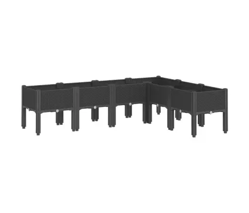 Sodo Lovelis Su Kojomis, Juodos Spalvos, 160X120X42cm Pp