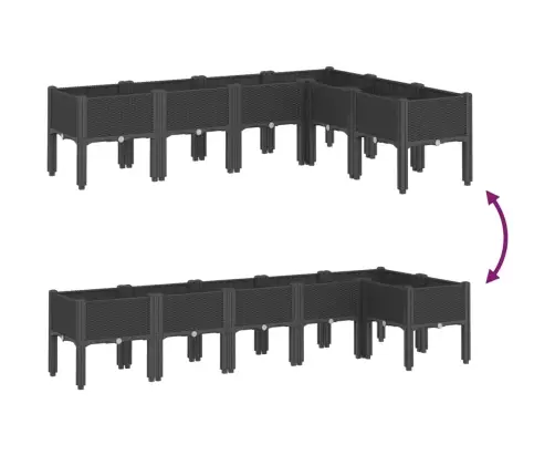 Sodo Lovelis Su Kojomis, Juodos Spalvos, 160X120X42cm Pp