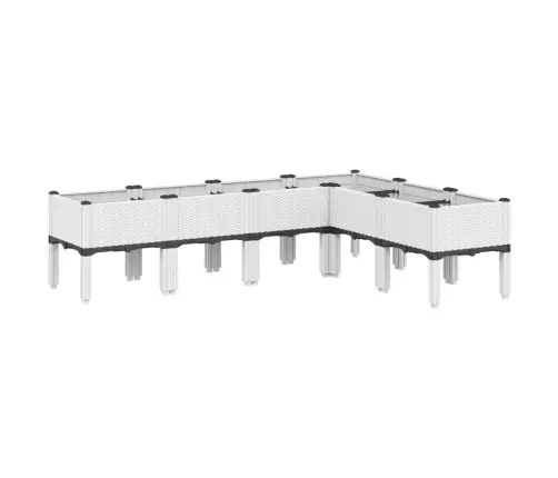 Jalgadega Taimekast, Valge, 160 X 120 X 42 cm Pp