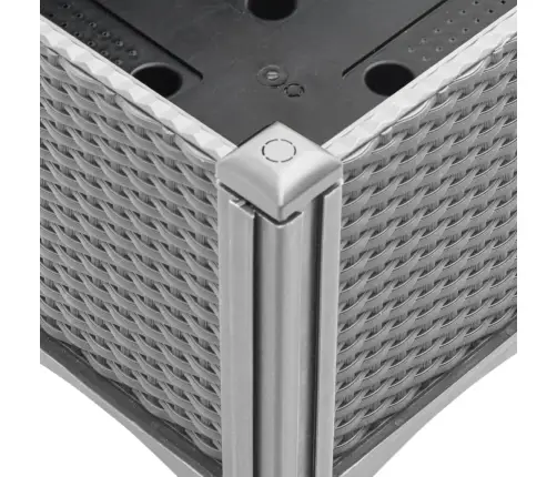 Dārza Puķu Kaste Ar Kājām, Gaiši Pelēka, 200X160X42 Cm, Pp Vidaxl