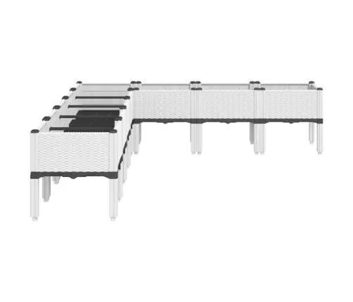 Jalgadega Taimekast, Valge, 200 X 160 X 42 cm Pp