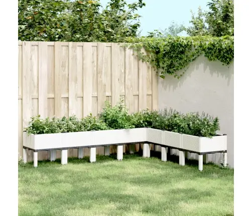 Jalgadega Taimekast, Valge, 200 X 160 X 42 cm Pp